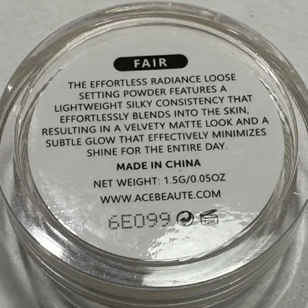 New! Ace Beaute Effortless Radiance Loose Setting Powder - So Smooth!